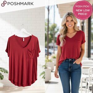 NEW! LAST ONE!!!  V neck short sleeve pocket t-shirt size 4XL